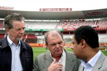 Prefeito José Fortunati, Vitório Píffero e ministro dos Esportes, Orlando Silva