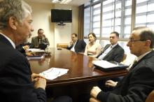Fortunati em audiência com o presidente do Tribunal de Contas RS, Cezar Miola 