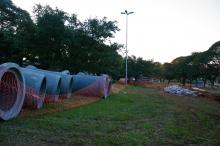 Obra possibilitar� reter 1,3 milh�o de litros de �gua da chuva